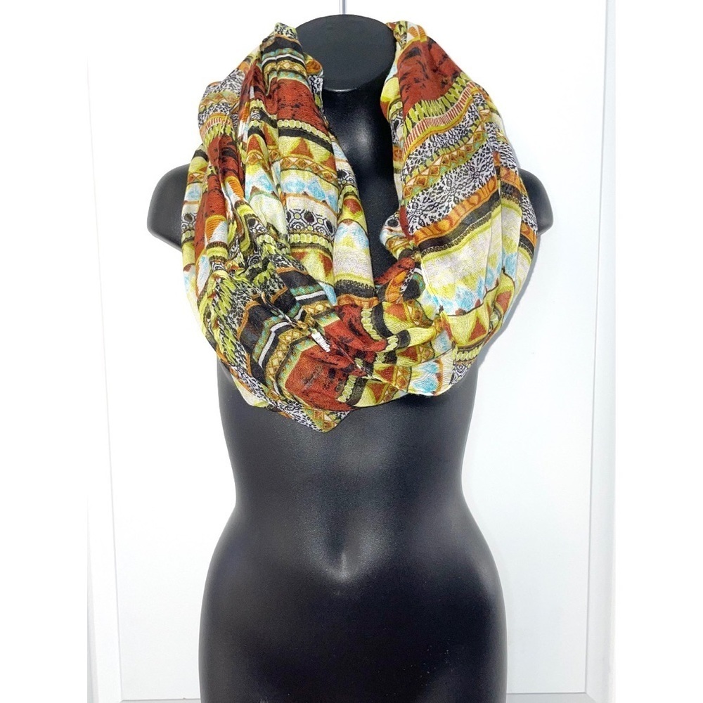 Brown infinity scarf